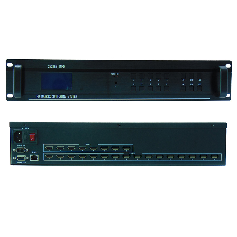 WS-M816 8进16出HDMI矩阵切换器